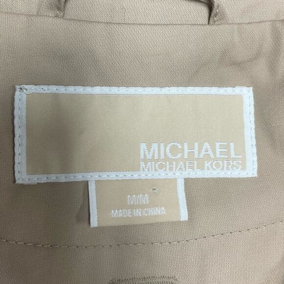 MICHAEL KORS Cotton Blend Double Breasted Trech Coat Khaki/Tan Medium - Picture 10 of 12